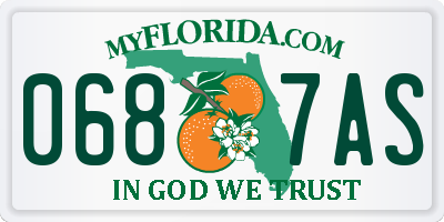 FL license plate 0687AS