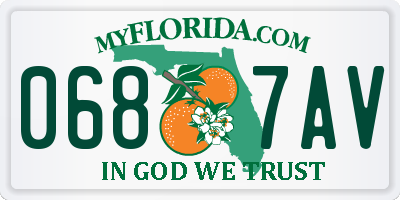 FL license plate 0687AV