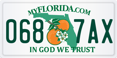 FL license plate 0687AX