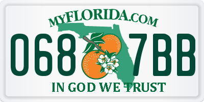 FL license plate 0687BB