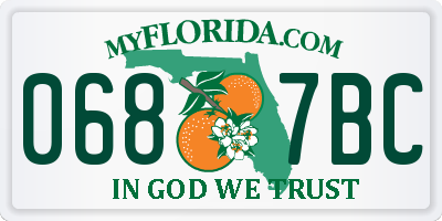 FL license plate 0687BC