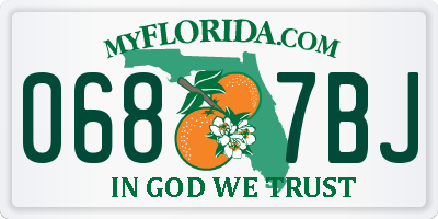 FL license plate 0687BJ