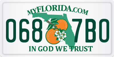 FL license plate 0687BO