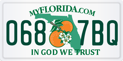 FL license plate 0687BQ