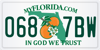 FL license plate 0687BW