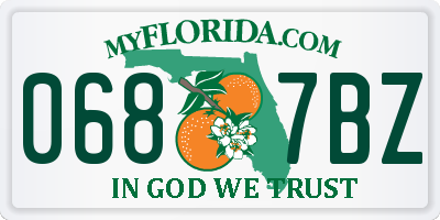 FL license plate 0687BZ