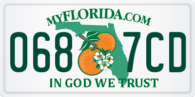 FL license plate 0687CD