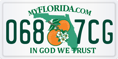 FL license plate 0687CG