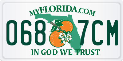 FL license plate 0687CM