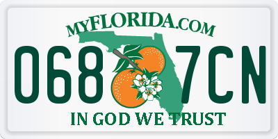FL license plate 0687CN