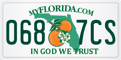 FL license plate 0687CS