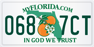 FL license plate 0687CT
