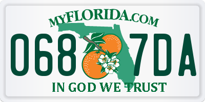 FL license plate 0687DA