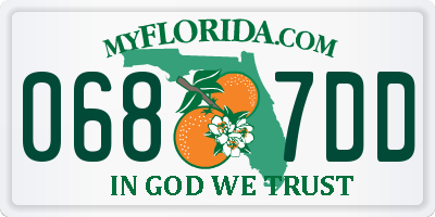 FL license plate 0687DD