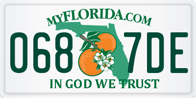 FL license plate 0687DE