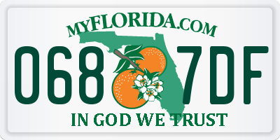 FL license plate 0687DF