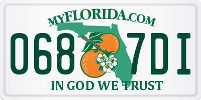 FL license plate 0687DI