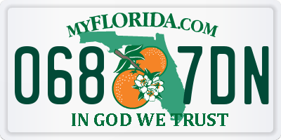 FL license plate 0687DN