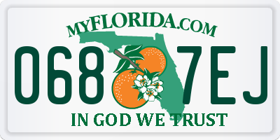 FL license plate 0687EJ