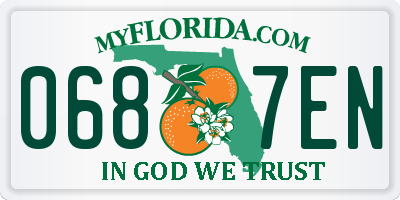 FL license plate 0687EN