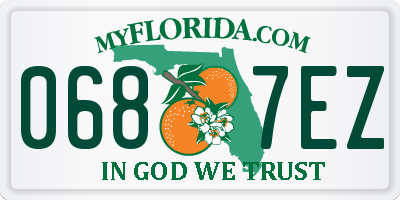 FL license plate 0687EZ