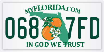 FL license plate 0687FD