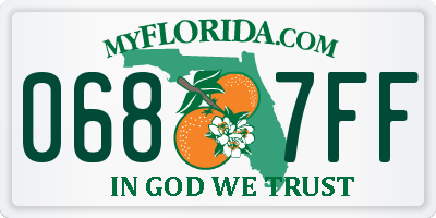 FL license plate 0687FF