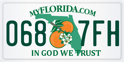 FL license plate 0687FH