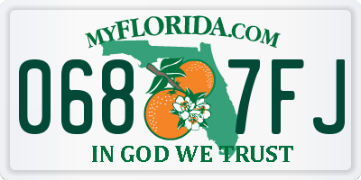 FL license plate 0687FJ