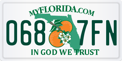 FL license plate 0687FN