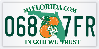 FL license plate 0687FR