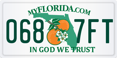 FL license plate 0687FT