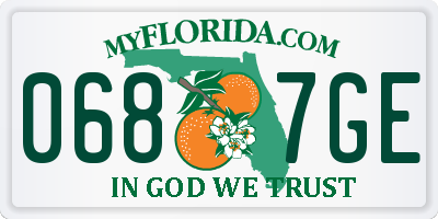 FL license plate 0687GE