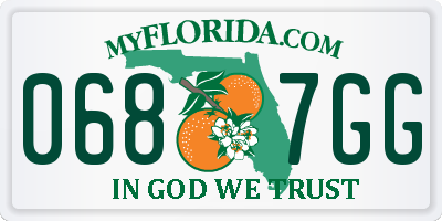 FL license plate 0687GG