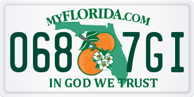 FL license plate 0687GI