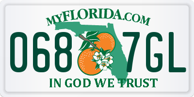 FL license plate 0687GL