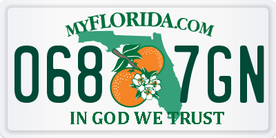 FL license plate 0687GN
