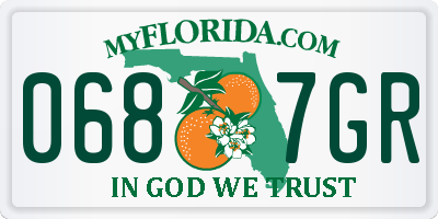 FL license plate 0687GR
