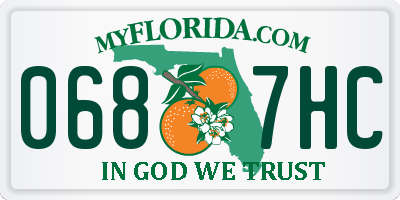 FL license plate 0687HC