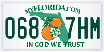 FL license plate 0687HM