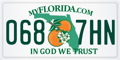 FL license plate 0687HN
