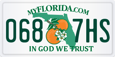 FL license plate 0687HS