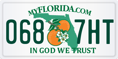 FL license plate 0687HT