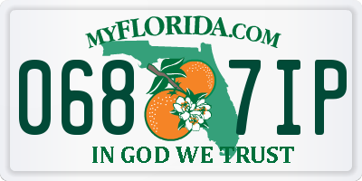 FL license plate 0687IP