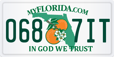 FL license plate 0687IT