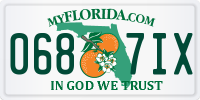 FL license plate 0687IX