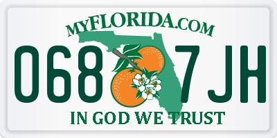 FL license plate 0687JH