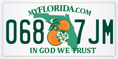 FL license plate 0687JM
