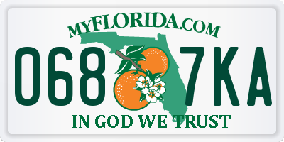 FL license plate 0687KA