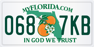FL license plate 0687KB